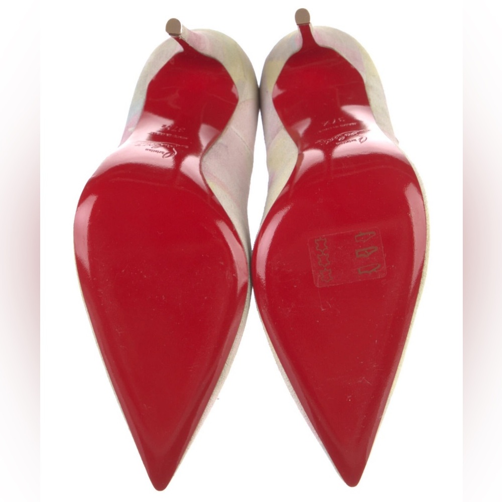 New Christian Louboutin Tie-Dye Suede Stiletto Pumps - Picture 5 of 5